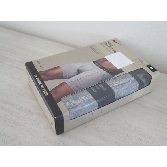 Nike KE1076 033 Men's Sz M (32-34) 2-Pack Gray Dri-FIT ReLuxe Boxer Briefs - Picture 3 of 4